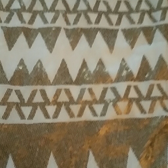 Elisa B. NWT Silver Gold White Sequin Dress - Picture 3 of 5